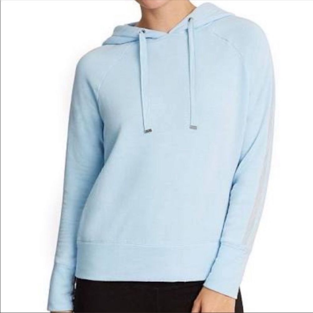 Jockey 2X Blue Cloud Soft Pullover Hoodie with Ribbon Mesh Inset of Sleeves